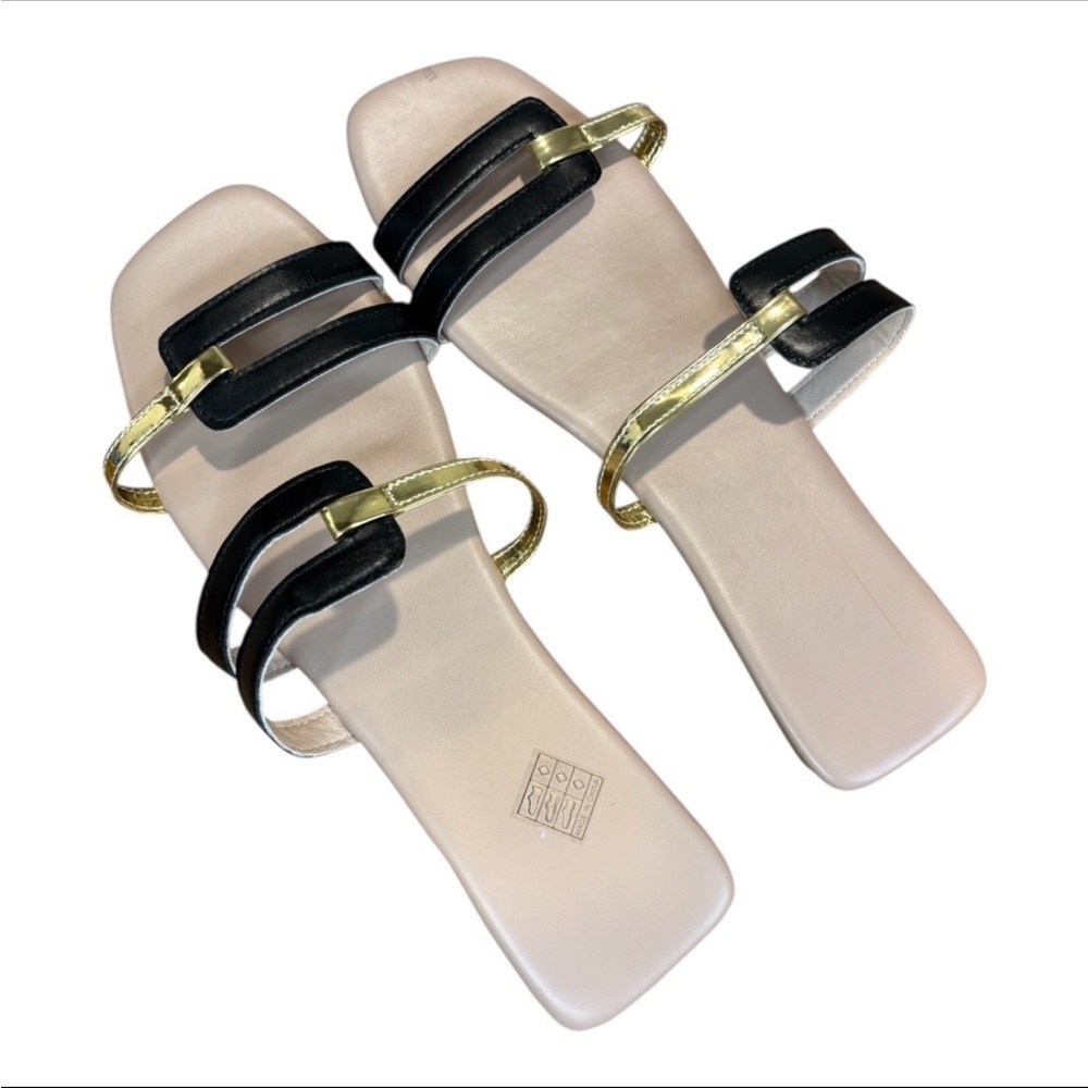 Mostsola Strappy Black and Gold Women’s Sandals Size 11.5